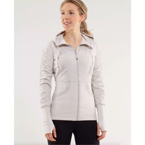 Light pink gold zipper Lululemon reversible dance studio jacket size 2 (Bin M )